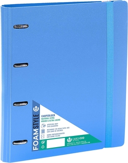 CARPEBLOCK FOAM STYLE AZUL A4+ 4 ARGOLAS 35MM COM RECARGA