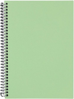 QUADERN A5 METAL CUADRICULA ESPIRAL 80H TAPA PP VERD