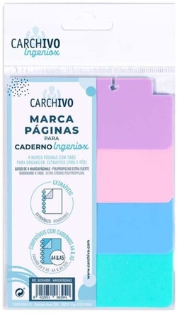 MARCAPAGINAS INGENIOX PP TRANS/NEON 4 POSICIONES