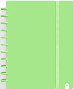 CADERNO INGENIOX A4 80H CUADRICULA VERDE PASTEL