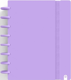 CADERNO INGENIOX A5 80H CUADRICULA MALVA PASTEL