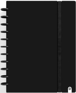 CADERNO INGENIOX A4 80H CUADRICULA PRETO