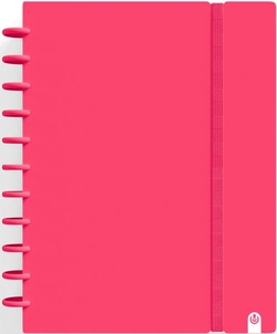 CADERNO INGENIOX A4 80H CUADRICULA VERMELHO