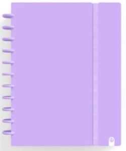 CADERNO INGENIOX A4 80H HORIZONTAL MALVA PASTEL