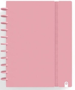 CADERNO INGENIOX A4 80H HORIZONTAL ROSA PASTEL