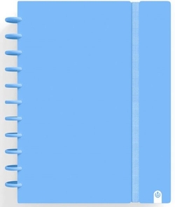 CADERNO INGENIOX A4 80H HORIZONTAL AZUL PASTEL