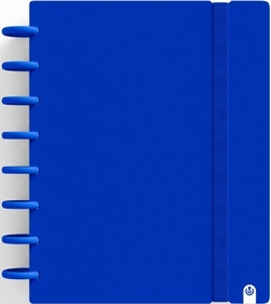 CADERNO INGENIOX A5 80H CUADRICULA AZUL ESCURO