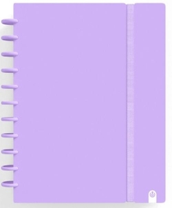 CADERNO INGENIOX A5 80H HORIZONTAL MALVA PASTEL