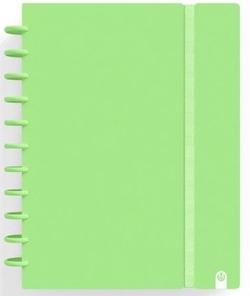 CADERNO INGENIOX A5 80H HORIZONTAL VERDE PASTEL