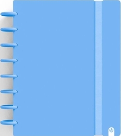 CADERNO INGENIOX A5 80H HORIZONTAL AZUL PASTEL