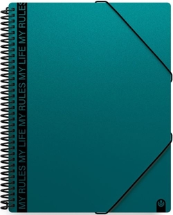 Carpeta espiral a4 40 fundas archivex my rules pp verde
