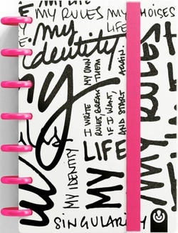CADERNO INGENIOX MINI 80H DOTS MY LIFE ROSA