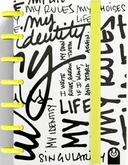 CADERNO INGENIOX MINI 80H DOTS MY LIFE AMARELO