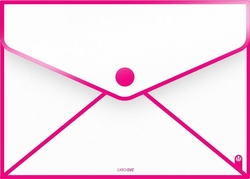 PACK/6 ENVELOPE SENDY POLIPROPILENO A5 COR COR-DE-ROSA NEON
