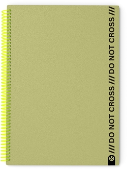 A4 Spiral Notebook, Non-Cross, 100 Sheets, Army Green Grid