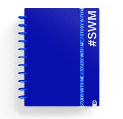 CADERNO INGENIOX A5 80H CUADRICULA STUDY WITH ME AZUL