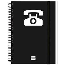 INDICE TELEFONICO 10X15CM ESPIRAL NEGRO
