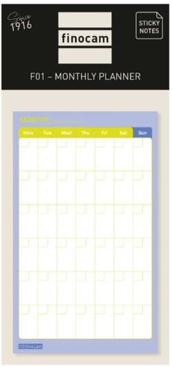 STICKY PLANNER MTHLY F01