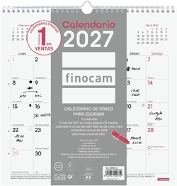 CALENDARIO PARED ESCRIBIR CHIC 2027 30X30CM. BRANCO