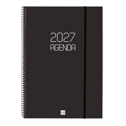 AGENDA ANUAL OPAQUE E40 SEMANA VISTA VERTICAL 2027 NEGRO