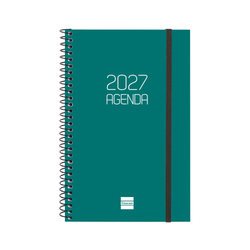 AGENDA ANUAL OPAQUE E5 SEMANA VISTA HORIZONTAL 2027 VERDE