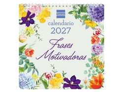 CALENDARIO PARED ART FRASES MOTIVADORAS 2027 21X21CM.