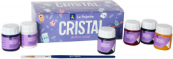 ÉTUI 6 POTS PEINTURE CRYSTAL LA PAJARITA COULEURS SURTID.