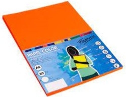 BLOCO A4 100H 80G COR LARANJA FABRISA