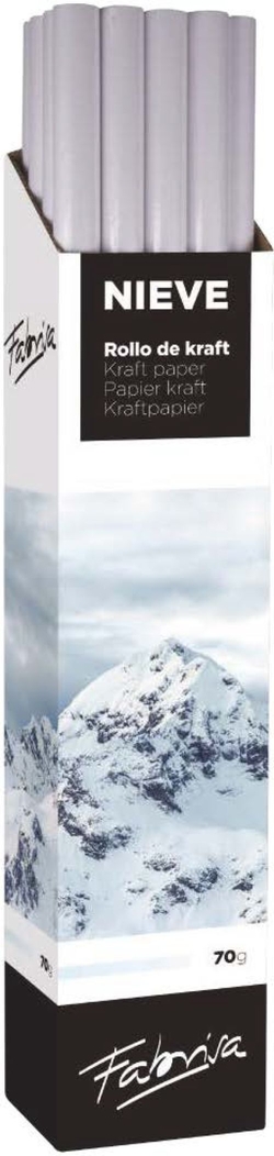 EXP 30 ROTLLOS PAPER KRAFT VERJURADO 1X3M COLOR BLANC NIEVE