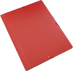CAPA DESENHO A3 BORRACHAS E ABAS CARTÃO COM FOLE VERMELHO