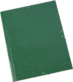 CAPA DESENHO A3 BORRACHAS E ABAS CARTÃO COM FOLE VERDE