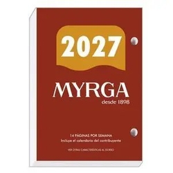 BLOQUE BUFETE Nº2 AÑO 2027 8,3X12CM 736 PAGINAS MYRGA