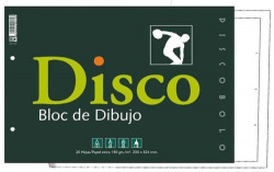 BLOC DESSIN DISCO ENCOLADO 130G 230X340MM 20H AVEC RECUADRO