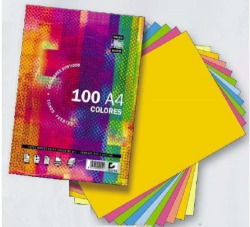 PAQUETE A4 100H 80G TAURO-EXTRA COLOR 10X10 ASSORTITS