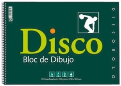 PACK/12 BLOC DESSIN DISCO SPIRALE 130G 230X330MM 20H LISO