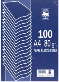 C/25 PAQUETE A4 100H 80G LISO TAURO EXTRA
