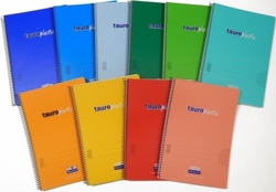 Paq/8 cuaderno espiral 4º 80h 90g milimetrado tauroplastic
