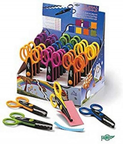 EXP 24 TESOURAS ESCOLARES MULTIFORMAS 13CM FAIBO