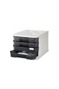 FICHERO GAVETAS DE SOBREMESA 285X375X230MM 4 GAVETAS PRETO