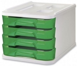 FICHERO CAJONES DE SOBREMESA 285X375X230MM 4 CAJONES VERT
