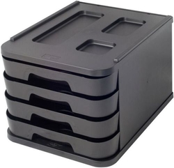 FICHERO AVEC 4 CAJONES DE SOBREMESA NOIR RECYLINE