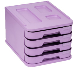 FICHERO AVEC 4 CAJONES DE SOBREMESA VIOLETTE PASTEL