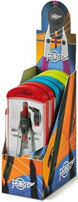 DISPLAY 6 BOW COMPASSES 613 FAIBO WITH UNIVERSAL ADAPTER AND LEAD