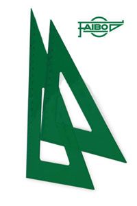SET SQUARE 25CM GRADED METHACRYLATE FAIBO