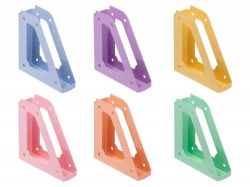 C/10 REVISTEROS PLASTICO COLOR0S PASTEL SORTIDOS