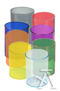 C/10 CUBILETES DE PLASTICO TRANSLUCIDO CORES SURT. FAIBO