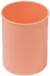 CUBILETE DE PLASTICO OPACO PASTEL LARANXA