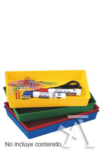 BOX OF 10 MULTI-USE TRAYS OPAQUE ASSORTED COLORS 247X154X30M