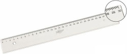 regla 30cm con bolsa plástico transparente