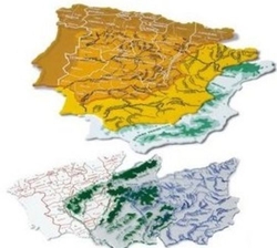 BORSA 3 PLANTILLAS MAPA DE ESPAÑA 15X12,5CM